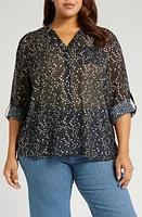 KUT from the Kloth Jasmine Roll Sleeve Top at Nordstrom,