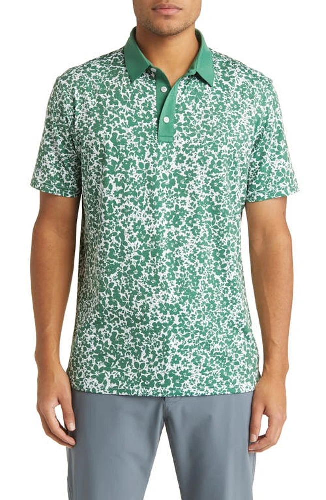 Mizzen+Main Versa Floral Performance Golf Polo in Fairway Floral Print at Nordstrom, Size Xx-Large