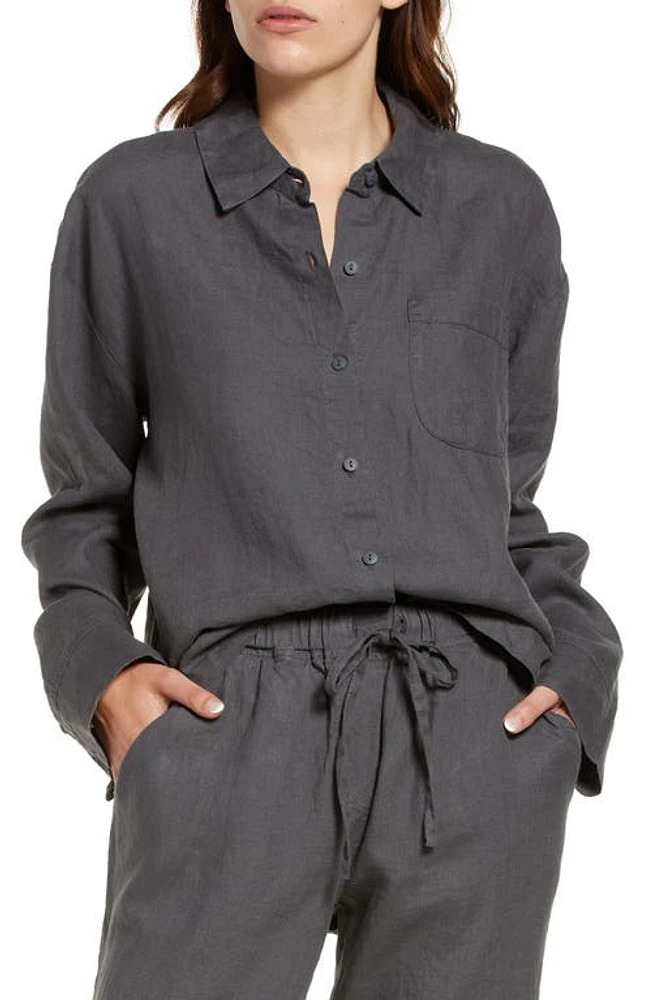 Parachute Women's Linen Shirt in Coal at Nordstrom