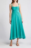 XÍRENA Kaiti Sleeveless Cotton & Silk Maxi Dress Bermuda Sea at Nordstrom,