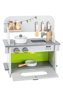 SMALL FOOT Compact Kitchen Playset in Green/Grey at Nordstrom