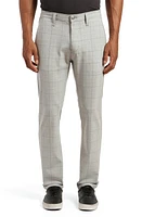 Mavi Jeans Milton Check Slim Straight Leg Chino Pants Light Grey at Nordstrom, X