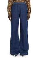 Weekend Max Mara Patroni Wide Leg Jeans Navy at Nordstrom,