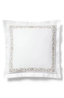 Ralph Lauren Eloise Organic Cotton Embroidered Euro Sham in True Platinum at Nordstrom