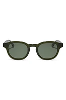 DIFF Arlo XL 50mm Polarized Small Round Sunglasses in Dark Olive at Nordstrom