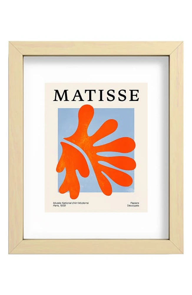 Deny Designs Coral Leaf Matisse Edition Mid Century Series Art Print in Multi at Nordstrom