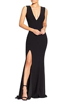 Dress the Population Sandra Plunge Crepe Trumpet Gown at Nordstrom,