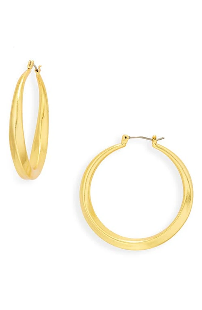 Madewell Archway Large Hoop Earrings in Vintage Gold at Nordstrom