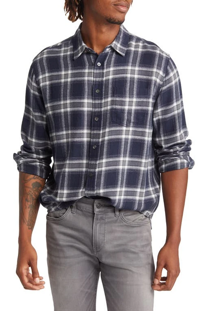 Rails Men's Lennox Plaid Button-Up Shirt Navy Cove at Nordstrom,