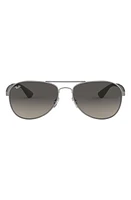 Ray-Ban 58mm Gradient Pilot Sunglasses in Mat Black at Nordstrom