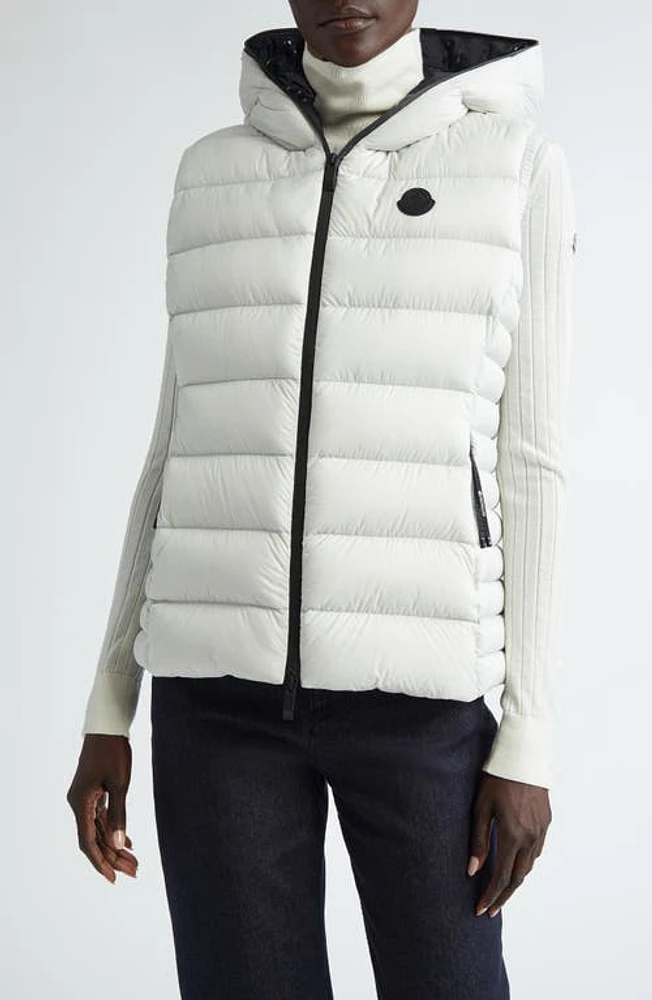 Moncler Barraux Hooded Down Puffer Vest Oyster Mushroom at Nordstrom,