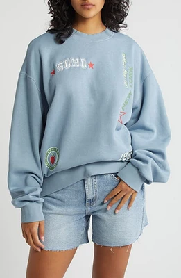 PacSun Soho Graphic Sweatshirt Faded Denim at Nordstrom,