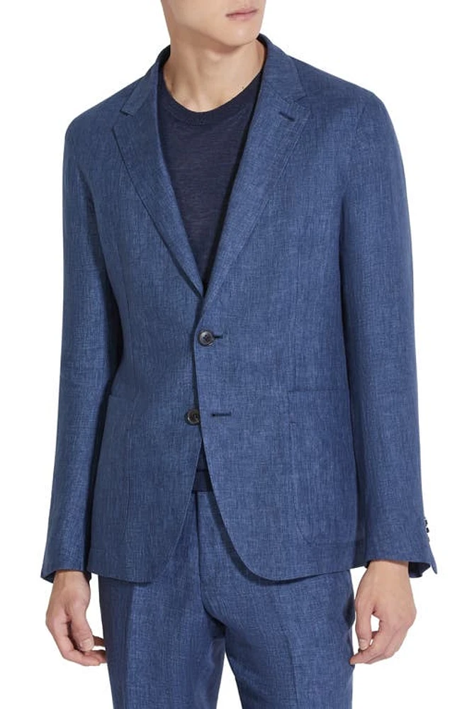 ZEGNA Oasi Linen Sport Coat Blu Ciano at Nordstrom, Us