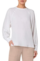 Akris Raglan Sleeve Silk Crepe Top Ecru at Nordstrom,