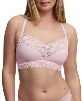 Skarlett Blue Goddess Busty Racerback Lace Bralette in Lt Pink at Nordstrom