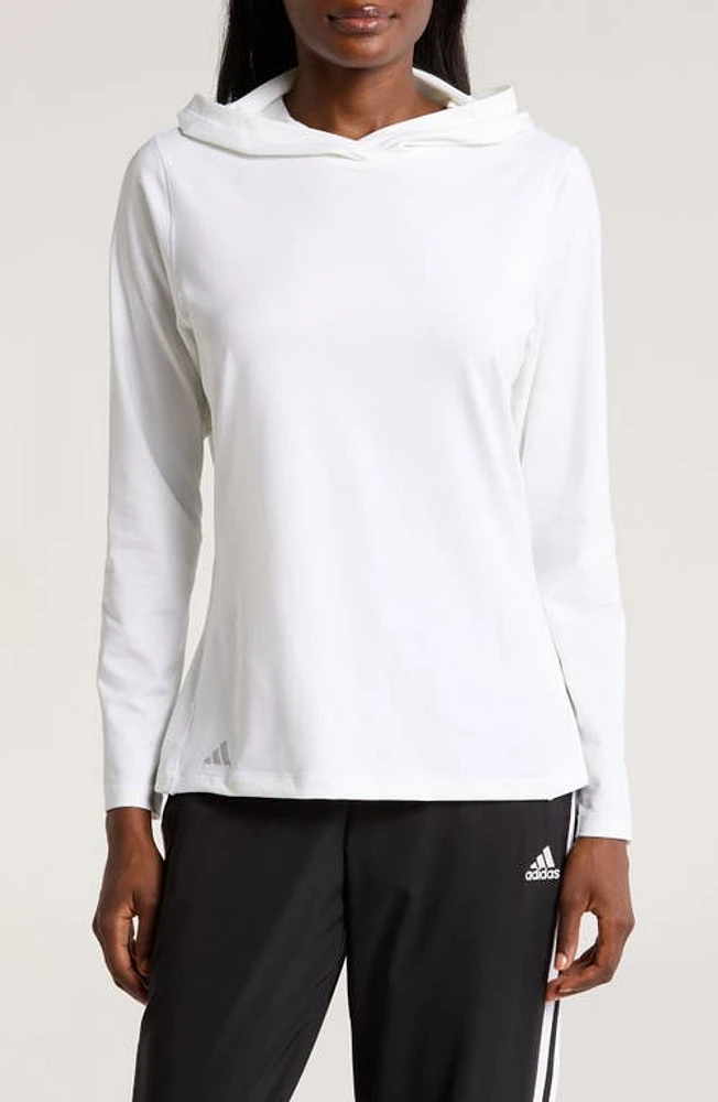 adidas Golf Essentials Performance Hoodie White at Nordstrom,