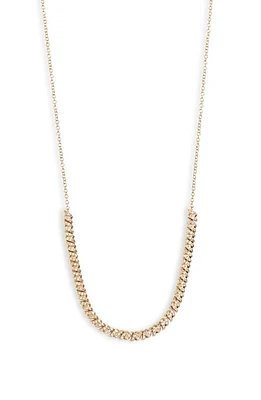 EF Collection Diamond Twist Frontal Necklace in Yellow Gold at Nordstrom