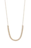 EF Collection Diamond Twist Frontal Necklace in Yellow Gold at Nordstrom