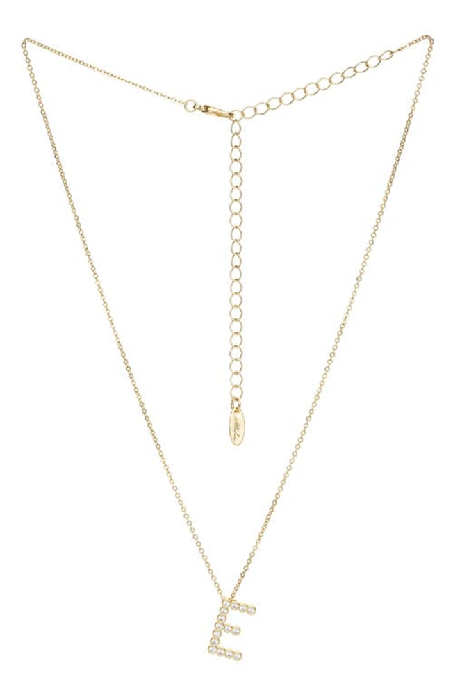 Ettika Crystal Initial Pendant Necklace in Gold- E at Nordstrom