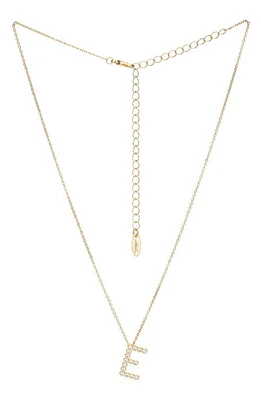 Ettika Crystal Initial Pendant Necklace in Gold- E at Nordstrom