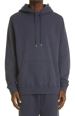 Sunspel French Terry Pullover Hoodie Navy at Nordstrom,