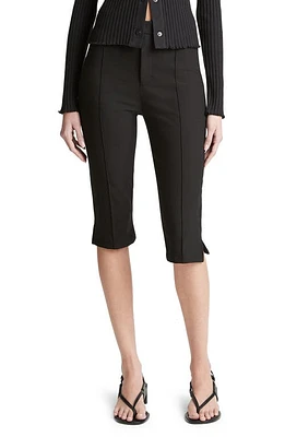 Vince Pintuck Detail Slim Fit Capri Pants Black at Nordstrom,