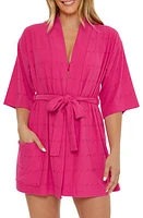 Trina Turk Skyfall Jacquard Terry Cover-Up Robe Bouganville at Nordstrom,