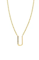 Lana Initial Pendant Necklace in Yellow Gold- U at Nordstrom, Size 18 In