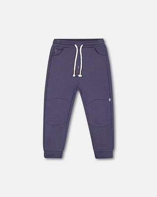 Deux Par Deux Little Boy's French Terry Pant Nightshadow Blue at Nordstrom