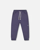 Deux Par Deux Little Boy's French Terry Pant Nightshadow Blue at Nordstrom