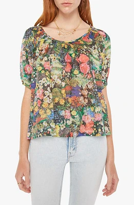 MOTHER The Garden Party Tie Back Peasant Top Pretty As A Picture at Nordstrom,