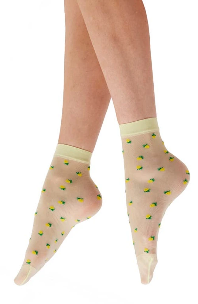 Pretty Polly Lemon Ankle Socks in Multi at Nordstrom