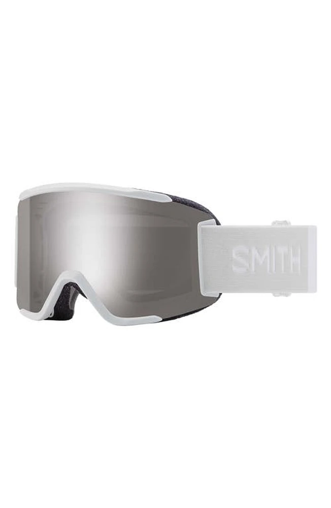 Smith Squad 180mm ChromaPop Snow Goggles in White Vapor /Platinum Mirror at Nordstrom