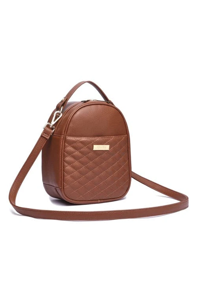 Luli Bebé Monaco Faux Leather Snack Bag in Caramel Brown at Nordstrom