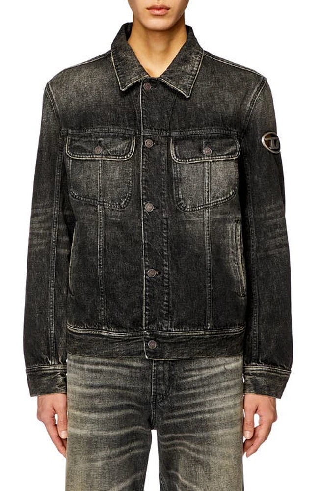 DIESEL Barcy Denim Jacket Black at Nordstrom,