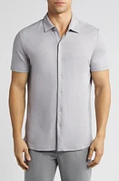 Robert Barakett Robbins Knit Short Sleeve Button-Up Shirt at Nordstrom,