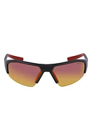 Nike Skylon Ace 22 70mm Rectangular Sunglasses in Matte Black/Red Mirror at Nordstrom