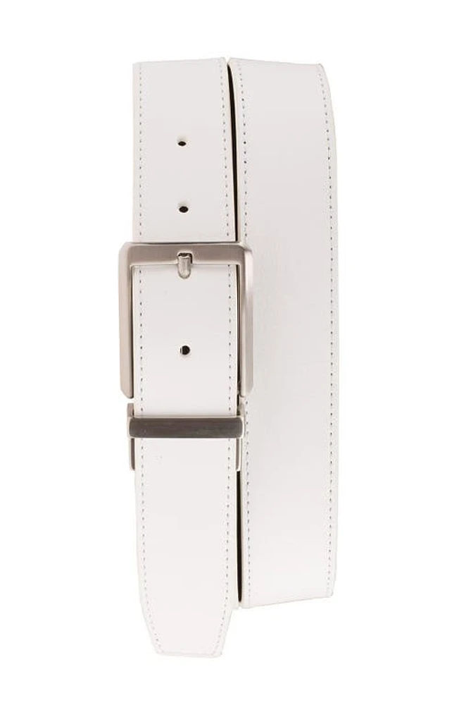 Nike 'Core' Reversible Leather Belt White/Black at Nordstrom,