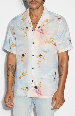 Ksubi Dreamers Lyocell Camp Shirt Assorted Blue at Nordstrom,