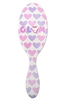 OMG Accessories Kids' Glam Heart Print Hairbrush in Purple/Pink Multi at Nordstrom