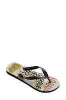 Havaianas x FARM Rio Copacabana Water Resistant Flip Flop in Black at Nordstrom, Size 5