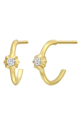 Bony Levy Monaco Diamond Hoop Earrings in 18K Yellow Gold at Nordstrom