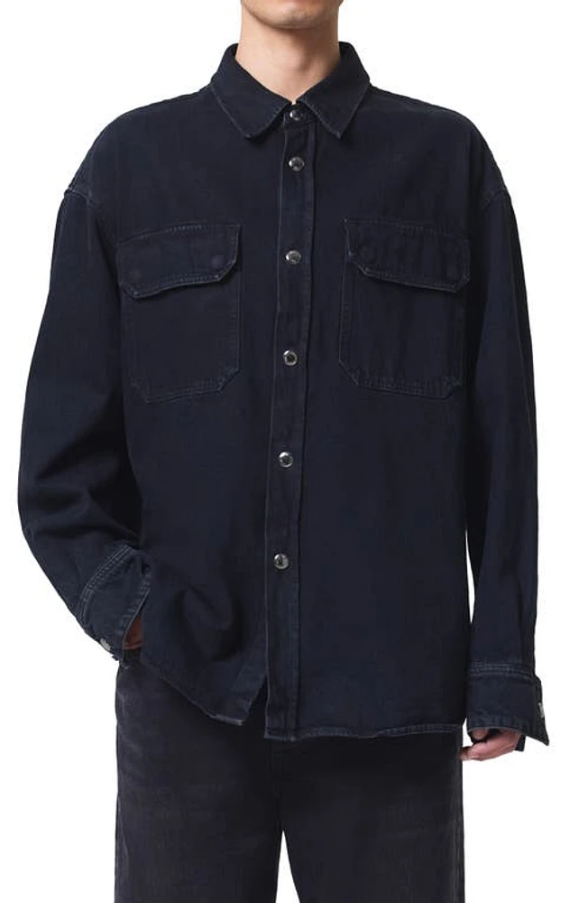 AGOLDE Camryn Denim Shirt Jacket Crushed at Nordstrom,