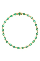 Bony Levy El Mar Station Bracelet in 18K Yellow Gold - Emerald at Nordstrom, Size 7