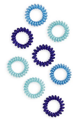 BP. Assorted 8-Pack Ponytail Holders in Blue Sparkle Multi at Nordstrom