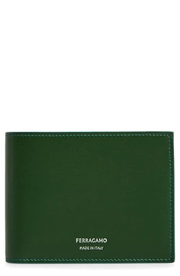 FERRAGAMO Classic Leather Bifold Wallet in Forest Green at Nordstrom