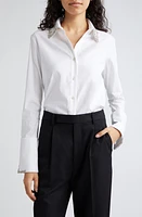 TWP Bessette Crystal Accent Button-Up Shirt White at Nordstrom,