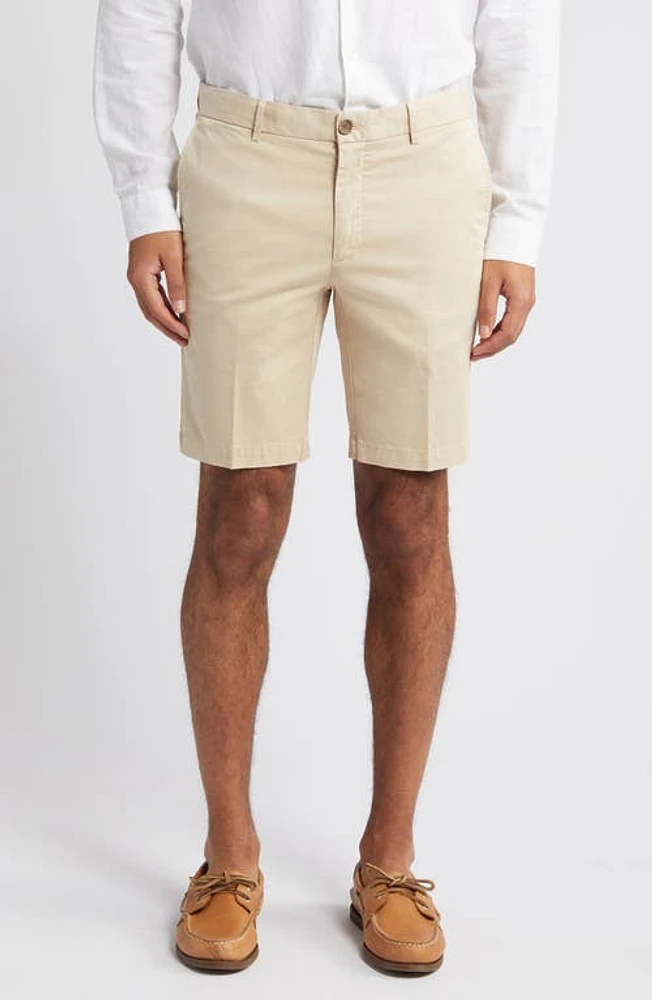 Scott Barber Microsanded Cotton Stretch Twill Shorts Khaki at Nordstrom,