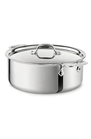 All-Clad 6-Quart Stainless Steel Stockpot with Lid in Silver at Nordstrom