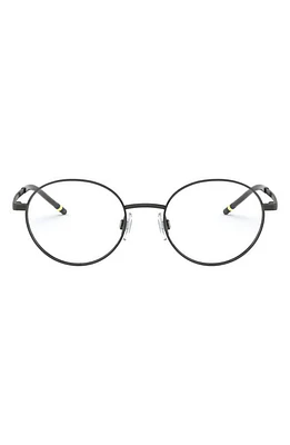 Polo Ralph Lauren 51mm Round Optical Glasses in Dark Gunmetal at Nordstrom